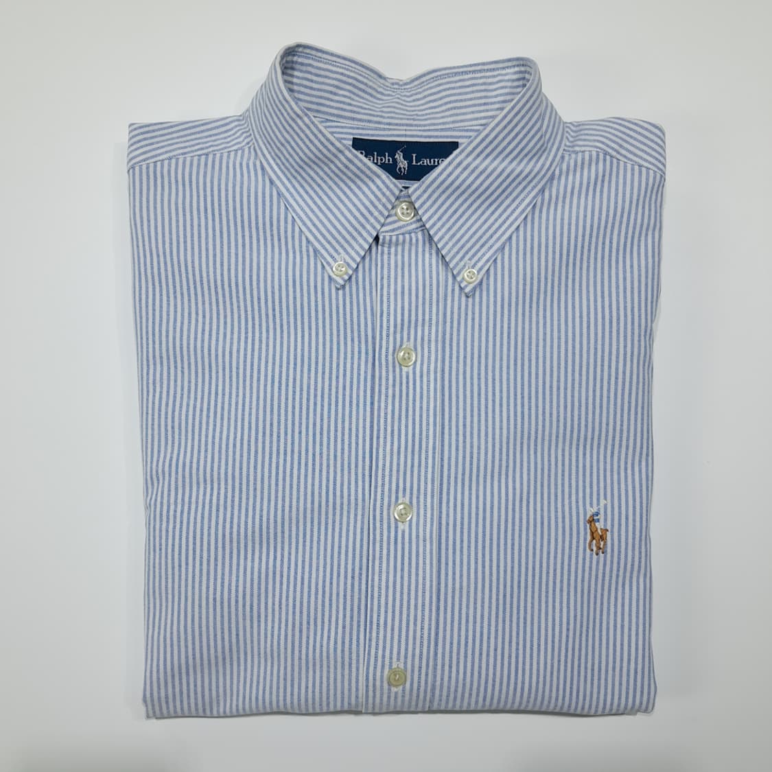 CL608 2XL 폴로 90s 홍콩판 스트라이프 클래식블루 셔츠 남방 상품이미지7