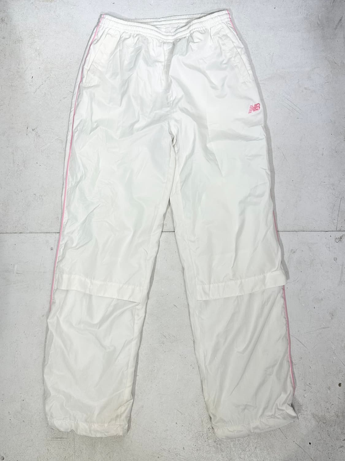 뉴발란스 화이트 딸기우유 핑크 사이드 라인 트랙 팬츠 추리닝 바지 M 상품이미지4