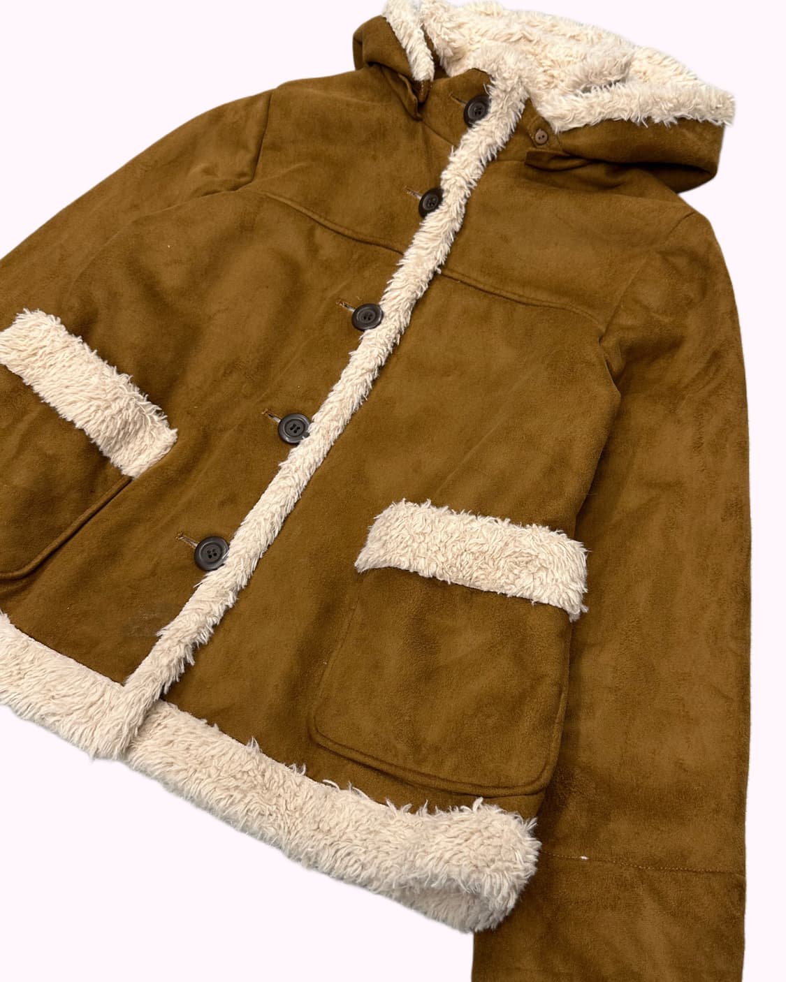 beige shearling hood jacket 상품이미지4