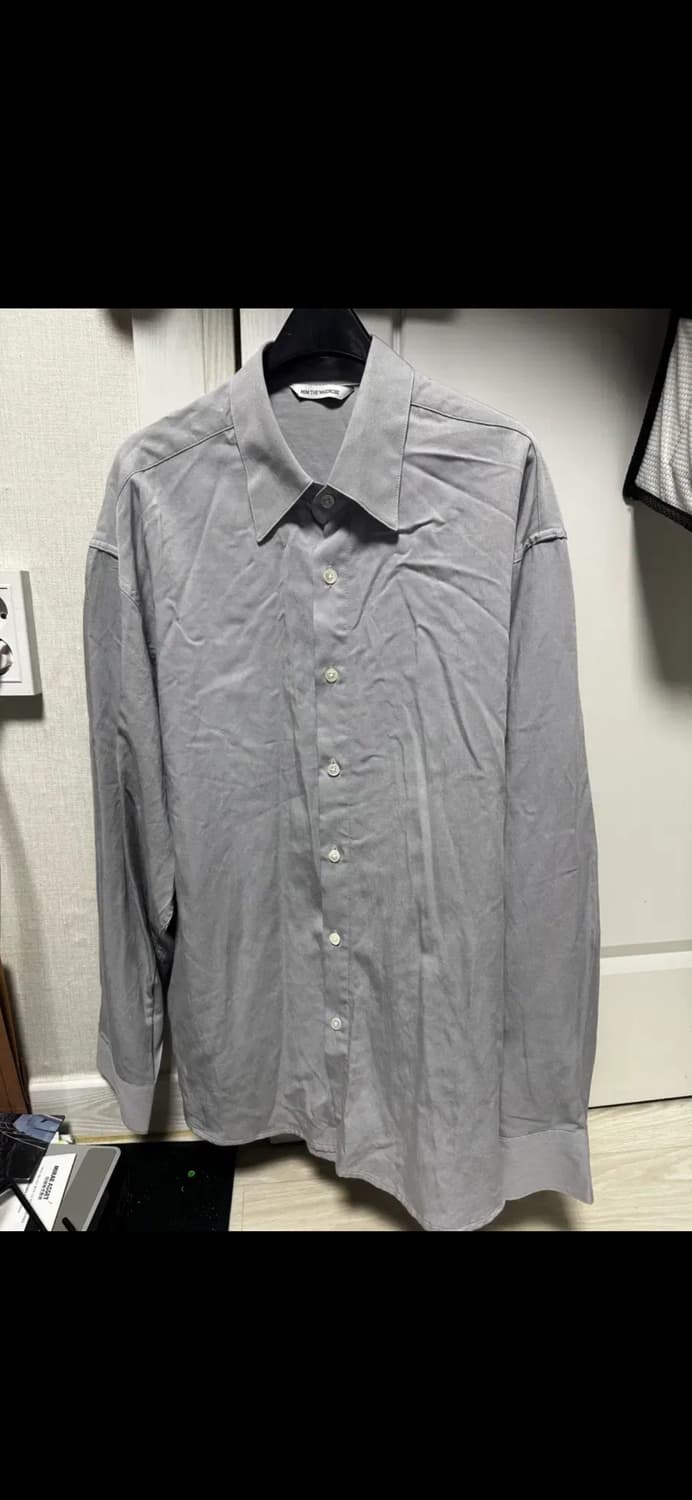 무료배송) 밈더워드로브 리버 오버사이즈 데일리 셔츠 그레이 1 size 상품이미지1