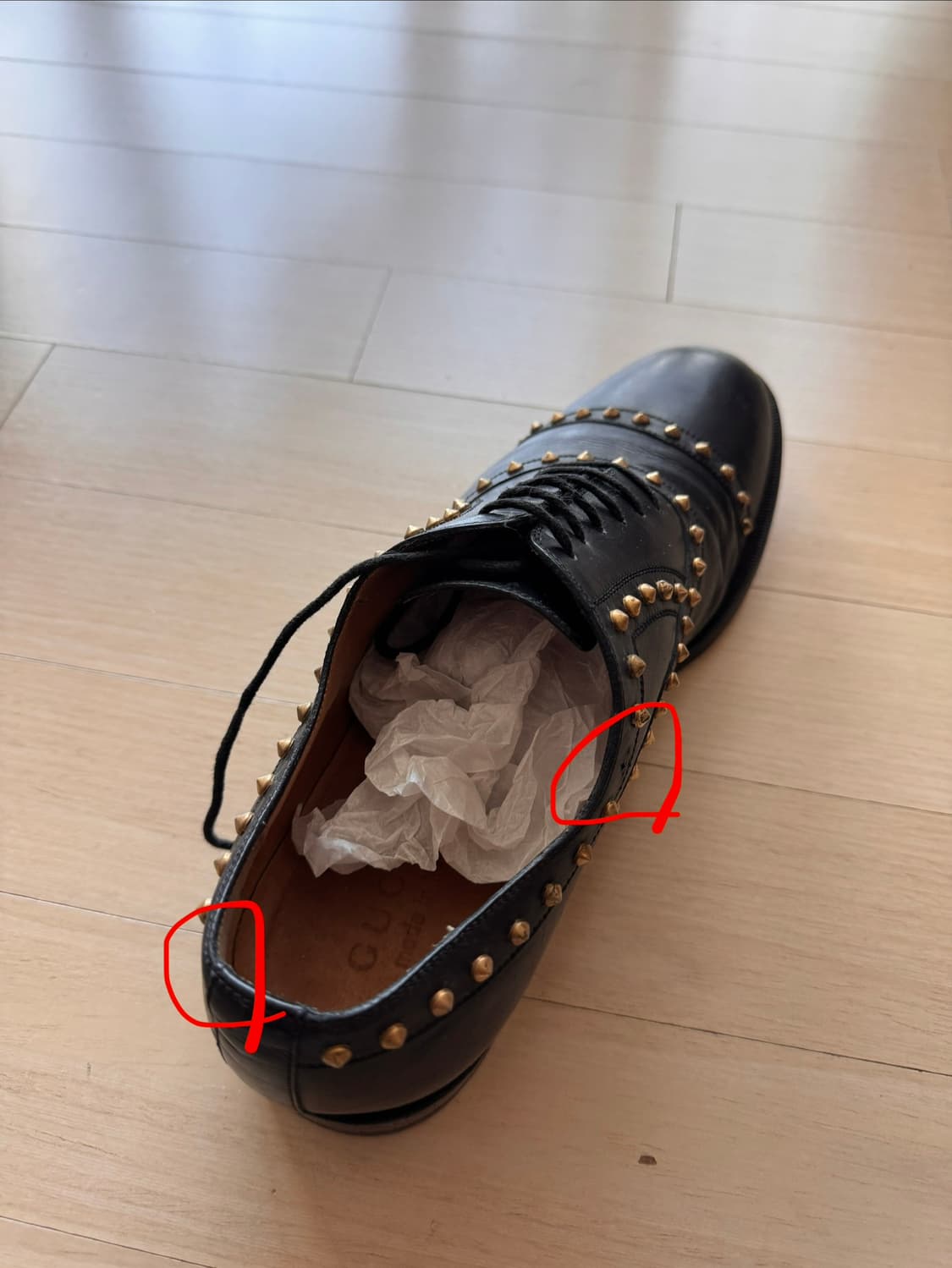 GUCCI 구찌 컬랙션 라인 캡토 옥스포드 드레스 슈즈 265mm 상품이미지6