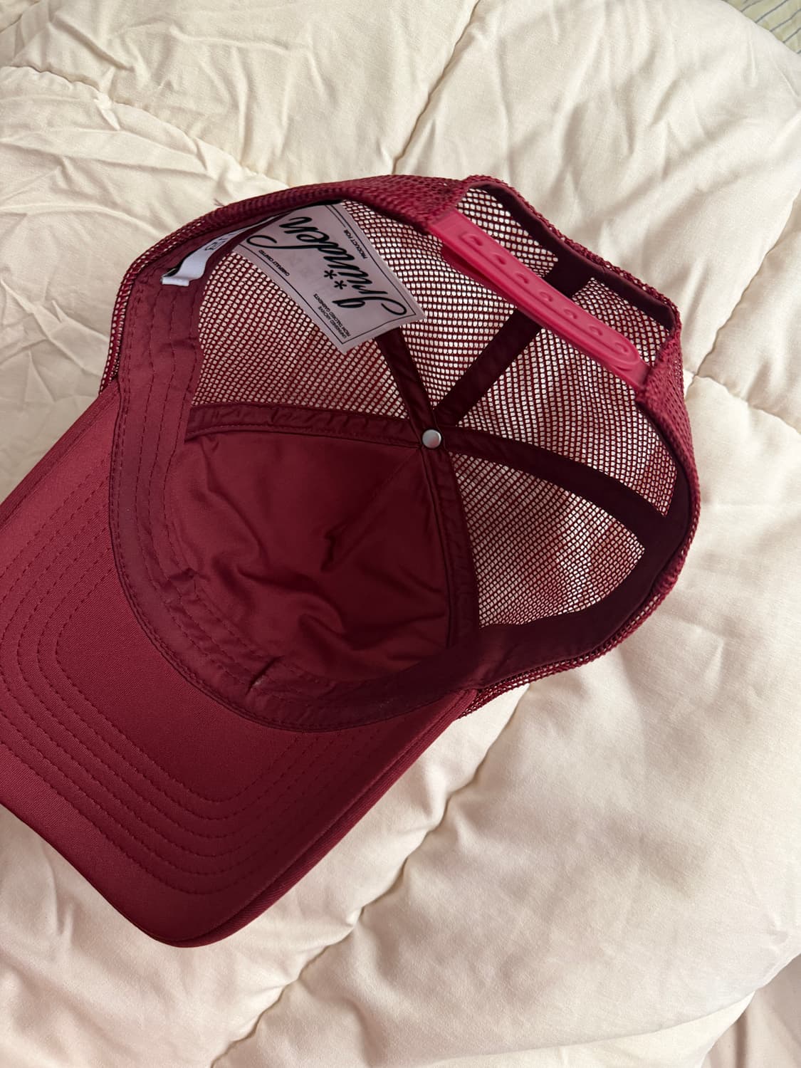 grunden 글런든 *g 텍스쳐 로고 트러커 캡 버건디 상품이미지5