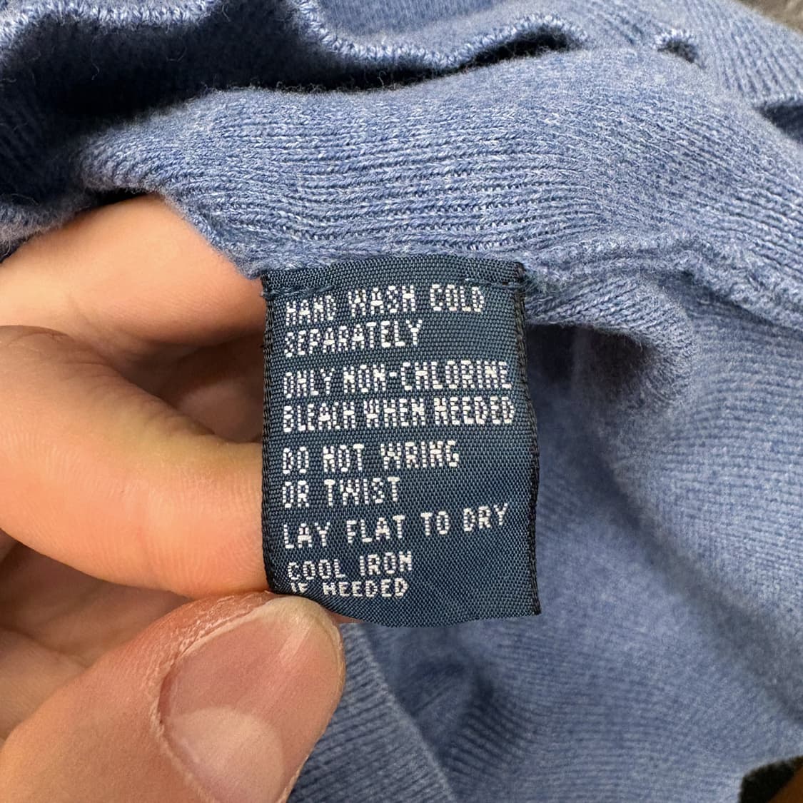 폴로 랄프로렌 피마코튼 브이넥 니트 스웨터 보카시 블루 N723 상품이미지8