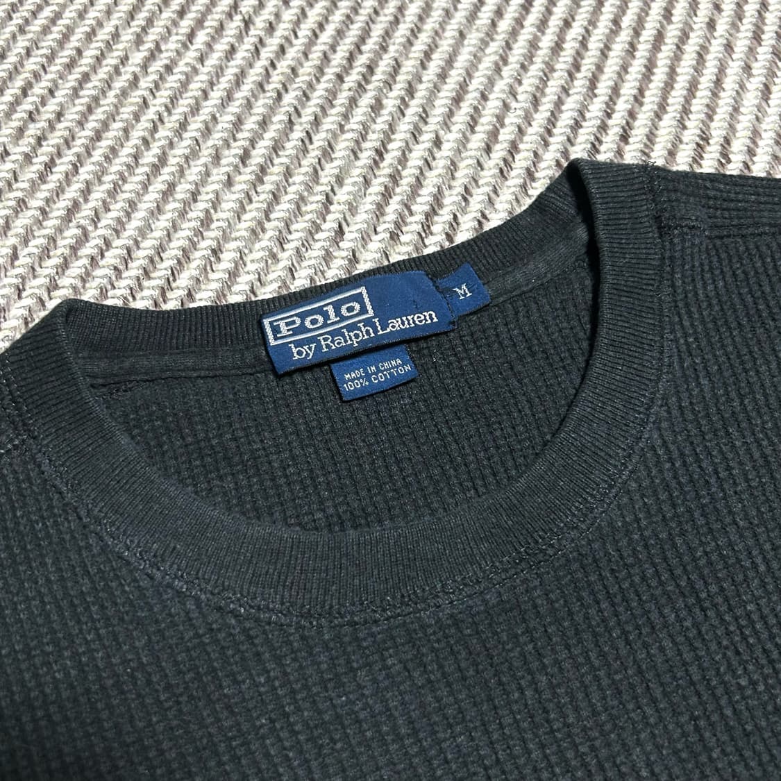 [M] Polo 폴로 랄프로렌 챠콜 와플 긴팔티 상품이미지5