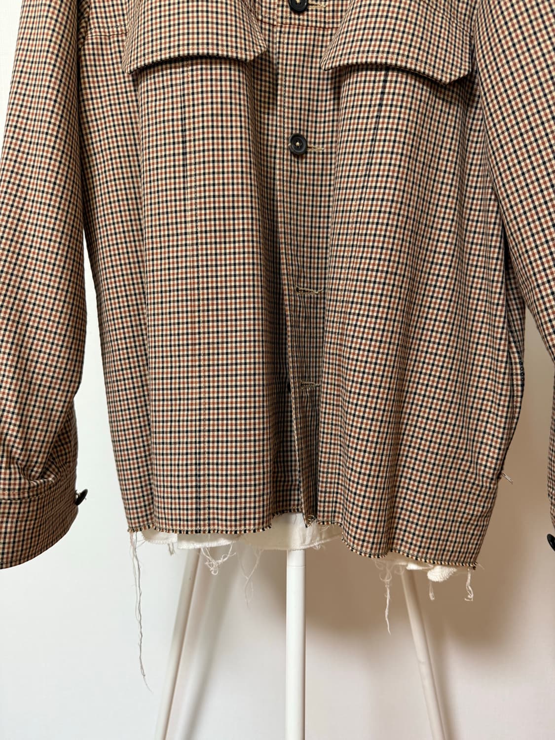 체크 울 자켓 상품이미지2