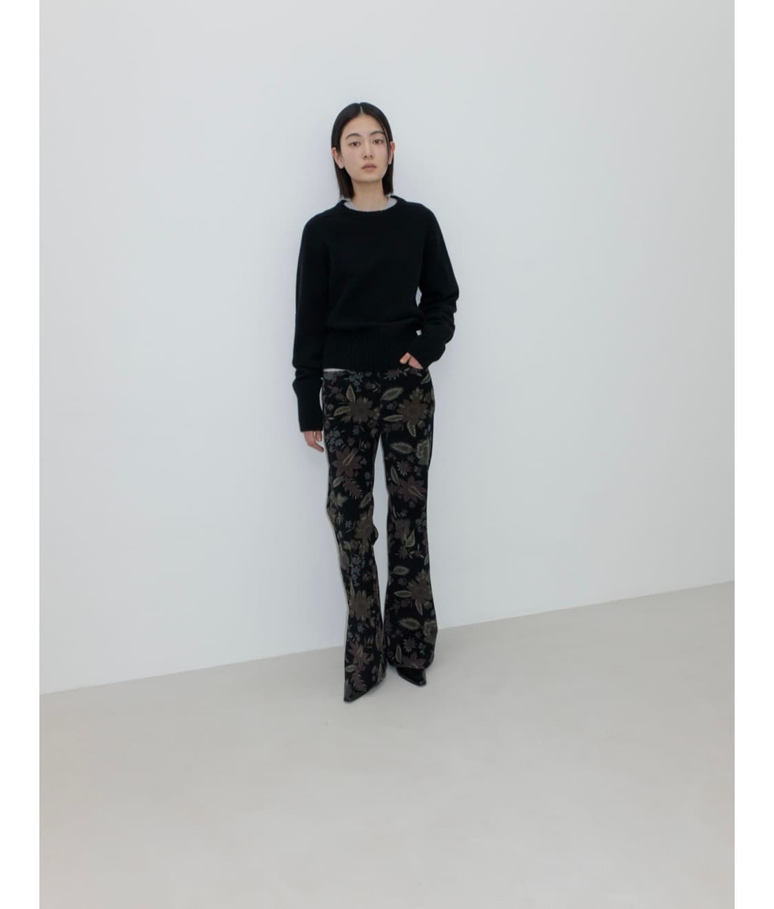 GBH 어패럴 플라워 코듀로이 골덴 부츠컷 팬츠 캐피탈 상품이미지3