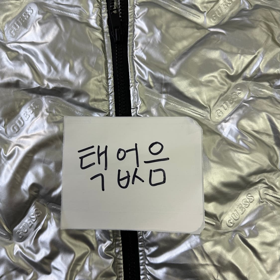 실측확인 게스 후드 패딩 조끼 0327D 상품이미지3