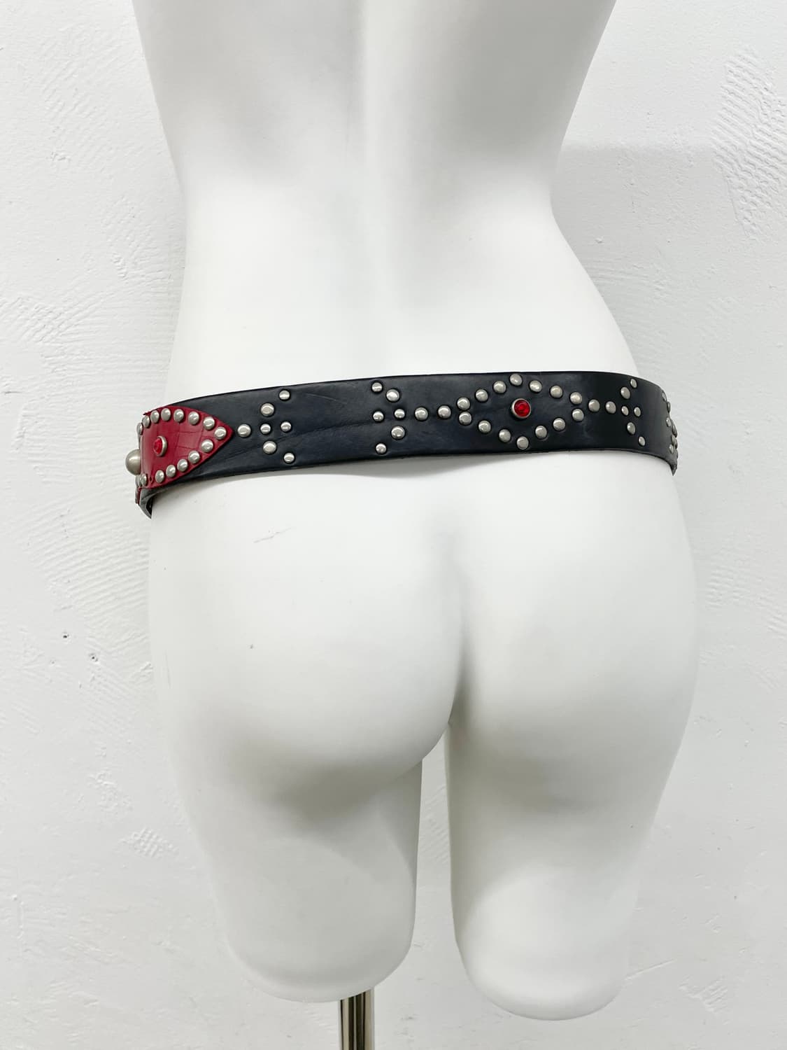 리얼레더 웨스턴 스터드 버클 벨트 상품이미지4