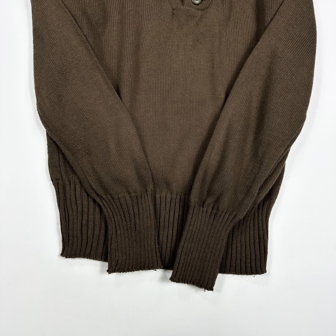 (수선존재) 오리지널 미군 5버튼 헨리넥 니트 스웨터 M 상품이미지3