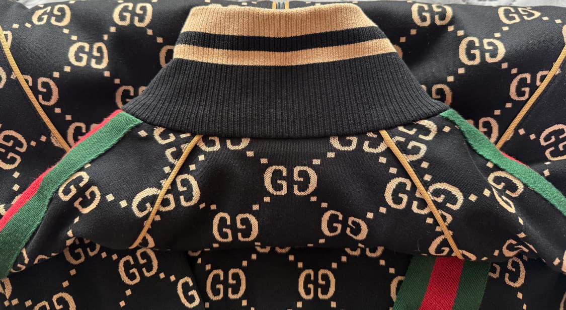 [XL] 구찌 GG 저지 코튼 자켓 블랙 카멜 상품이미지7