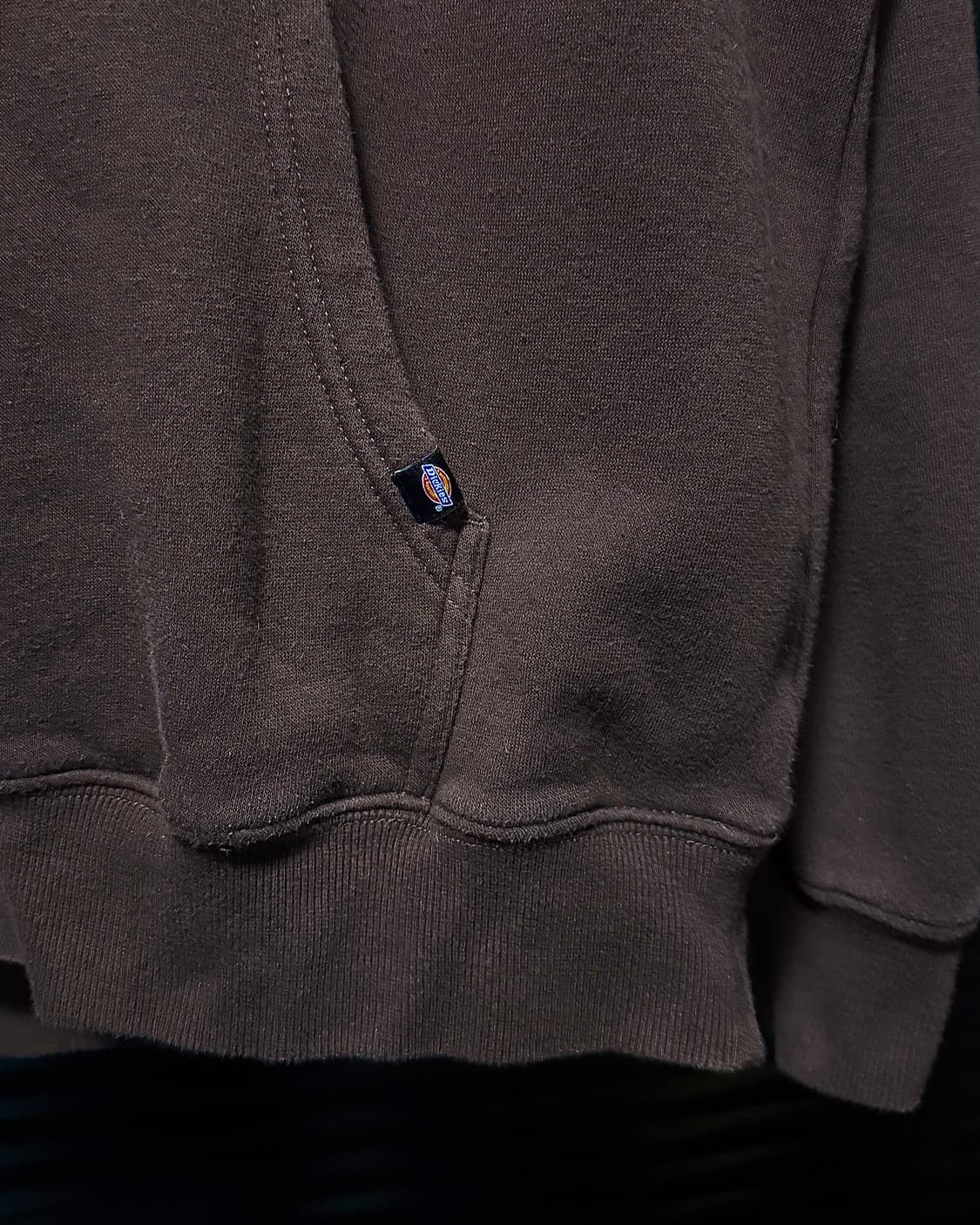 디키즈 브라운 갈색 기모 안감 후드 후디 스웻 셔츠 L 100 로고 자수 상품이미지7
