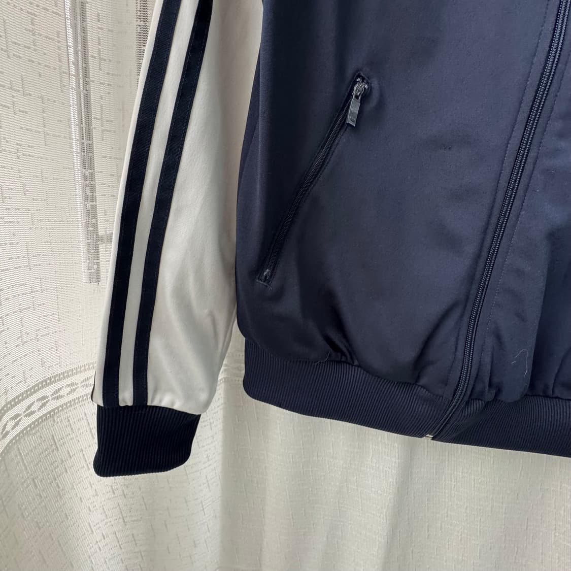 아디다스 네이비 아이보리 삼선 져지 여성 90사이즈 상품이미지4