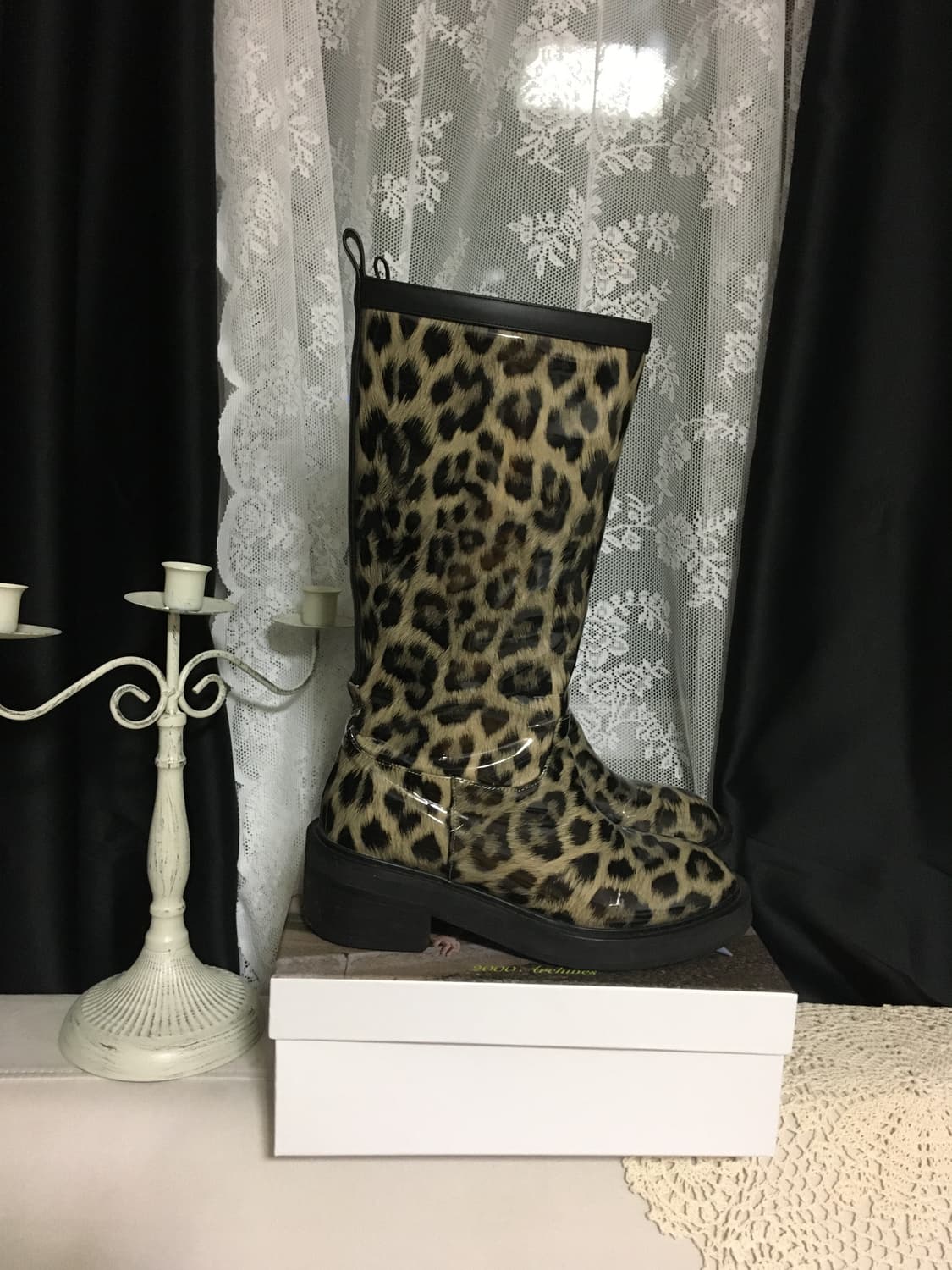 SOPHIEEST Leopard Rain Boots 상품이미지2