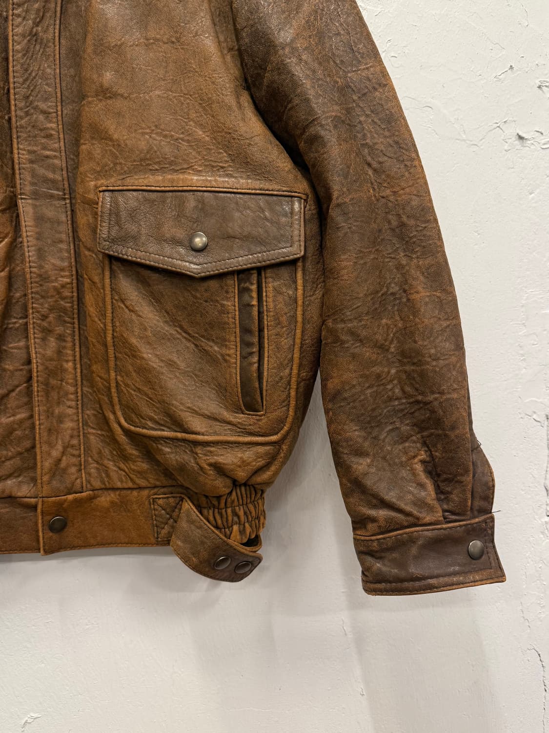 M) Vintage Sheepskin Leather A-2 Flight 상품이미지4