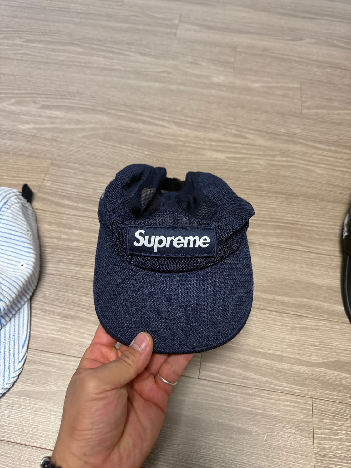 슈프림 메쉬 코듀라 캠프캡 네이비 - 23SS 상품이미지1