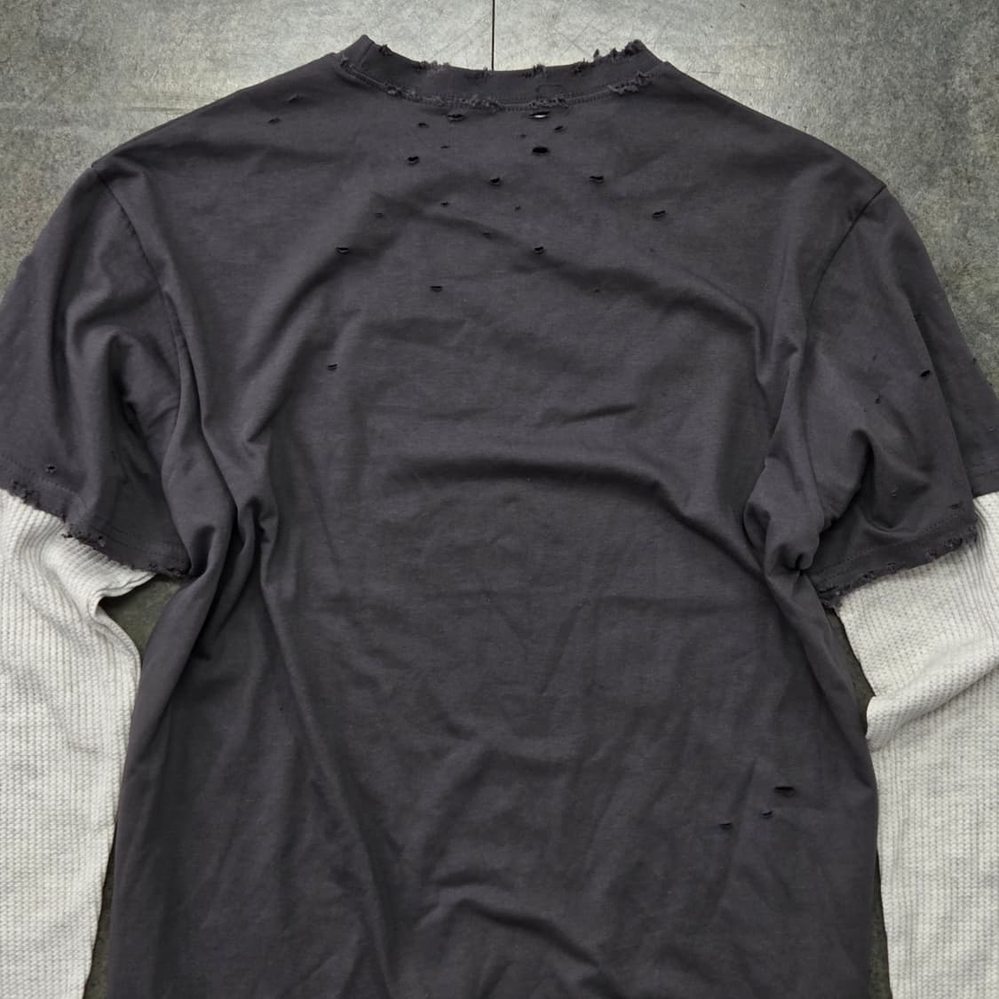 빈티지 와플 긴팔 레이어드 티셔츠 상품이미지7