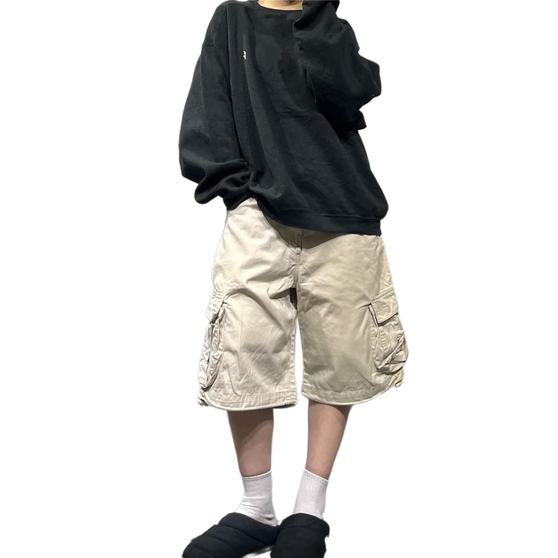 폴로 블랙 오버핏 맨투맨 상품이미지2