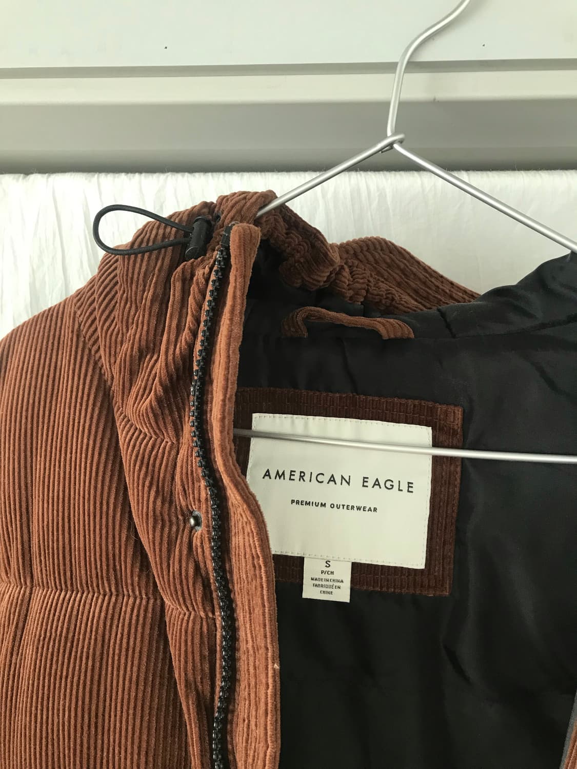 아메리칸이글 코듀로이 롱패딩 브라운 s사이즈 판매합니다. 상품이미지3