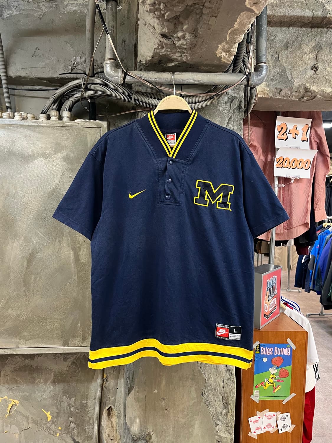 나이키 미시간 울버린스 풋볼팀 웜업져지 네이비 L #csz3000 상품이미지1