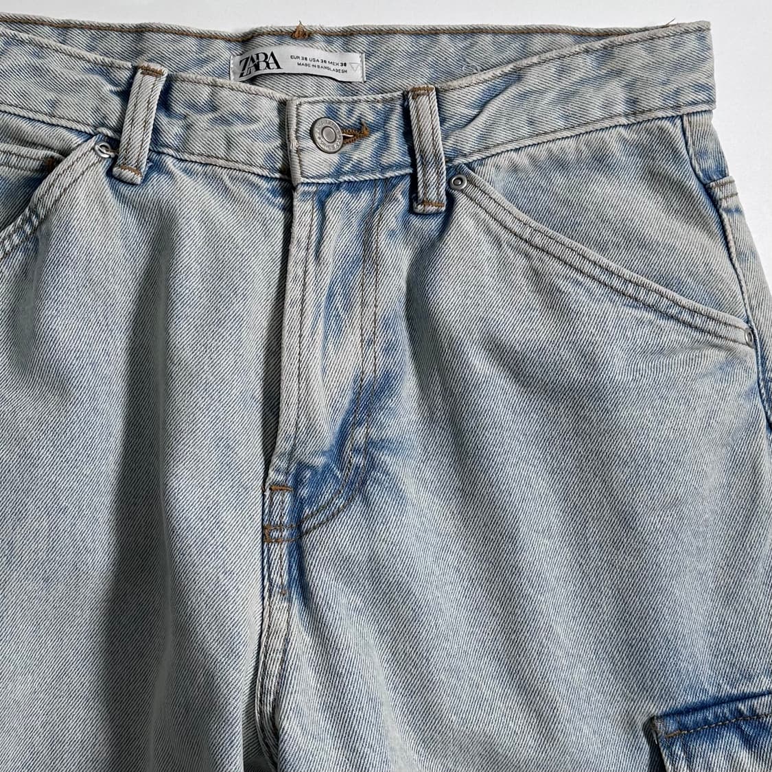 자라 멀티포켓 유틸리티 카고 데님 팬츠 상품이미지2