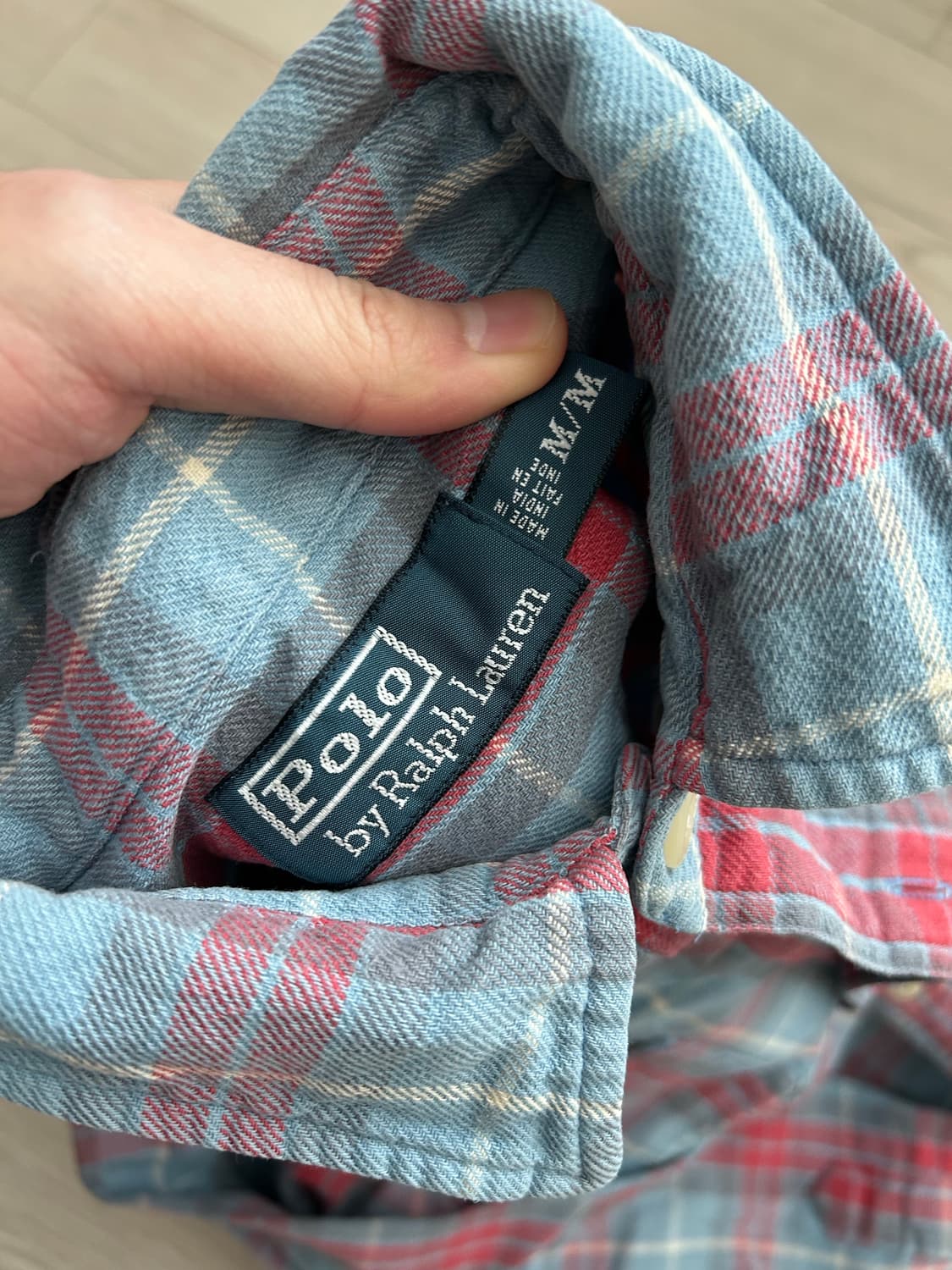 빈티지 폴로 체크 셔츠 상품이미지3