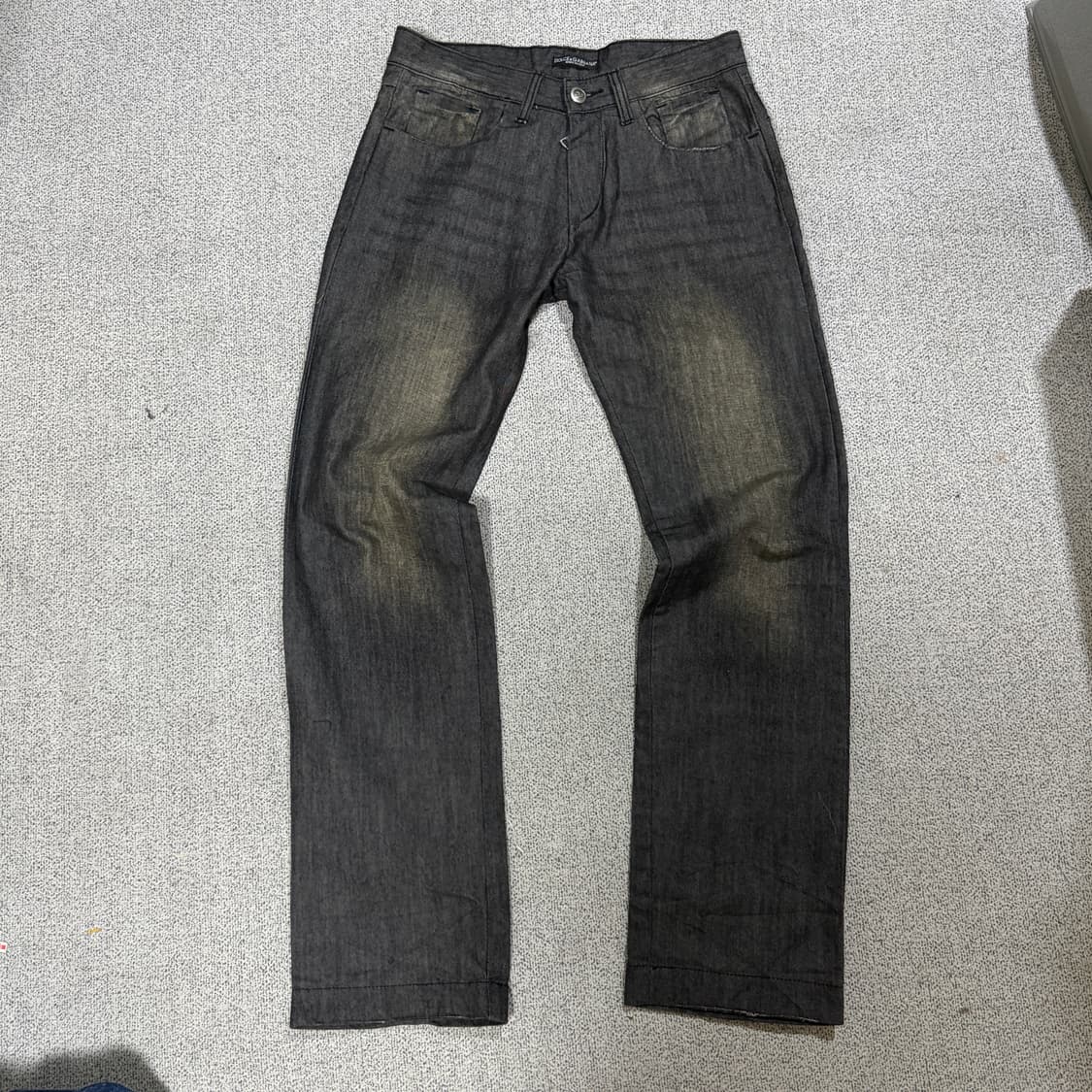 돌체앤가바나 메탈 로고 플레이트 흑청 데님 30 상품이미지3