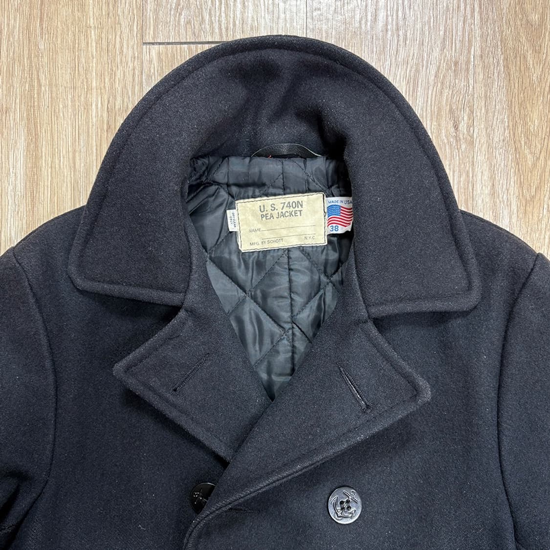 SCHOTT NYC 740N 피코트 네이비 38사이즈(100) 상품이미지4