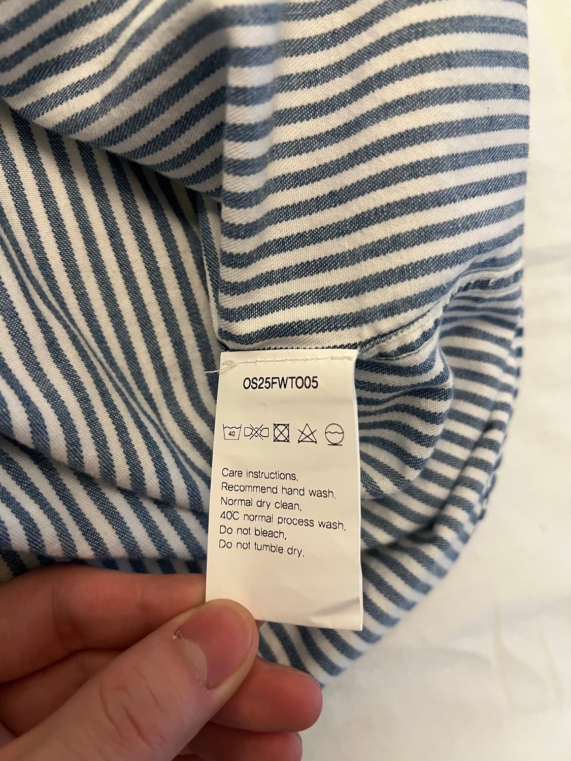 oscitare 빈티지 페이디드 히코리 셔츠 / 라이트 블루 / 1 상품이미지9