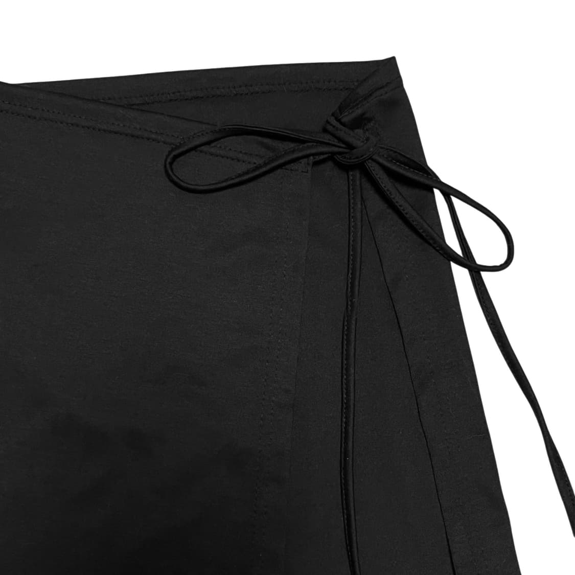 Unbal mini rap skirt_ Black 상품이미지2