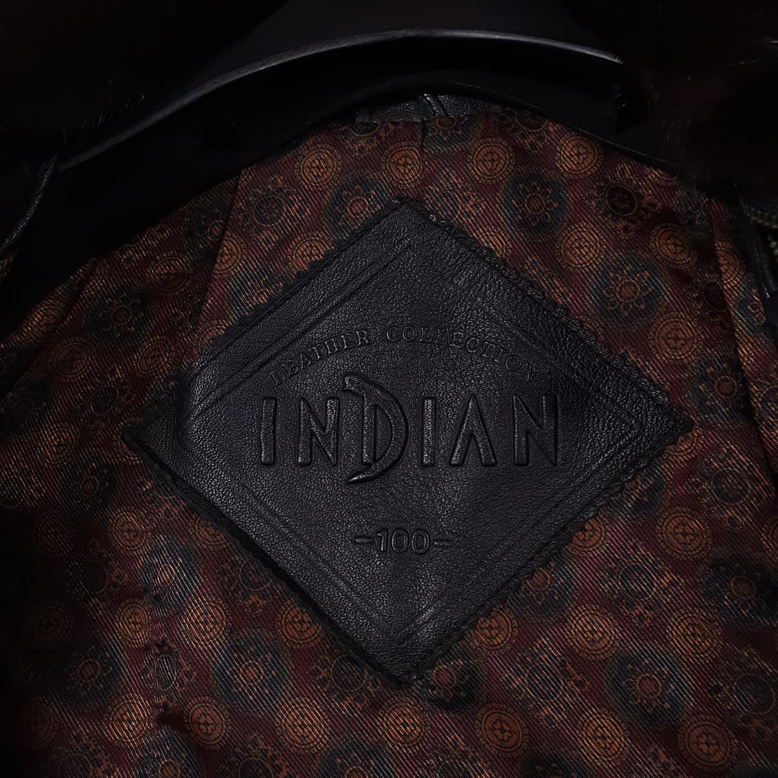 L (100) INDIAN 인디안 양가죽 블루종 레더 봄버 블랙 퍼 자켓 상품이미지8