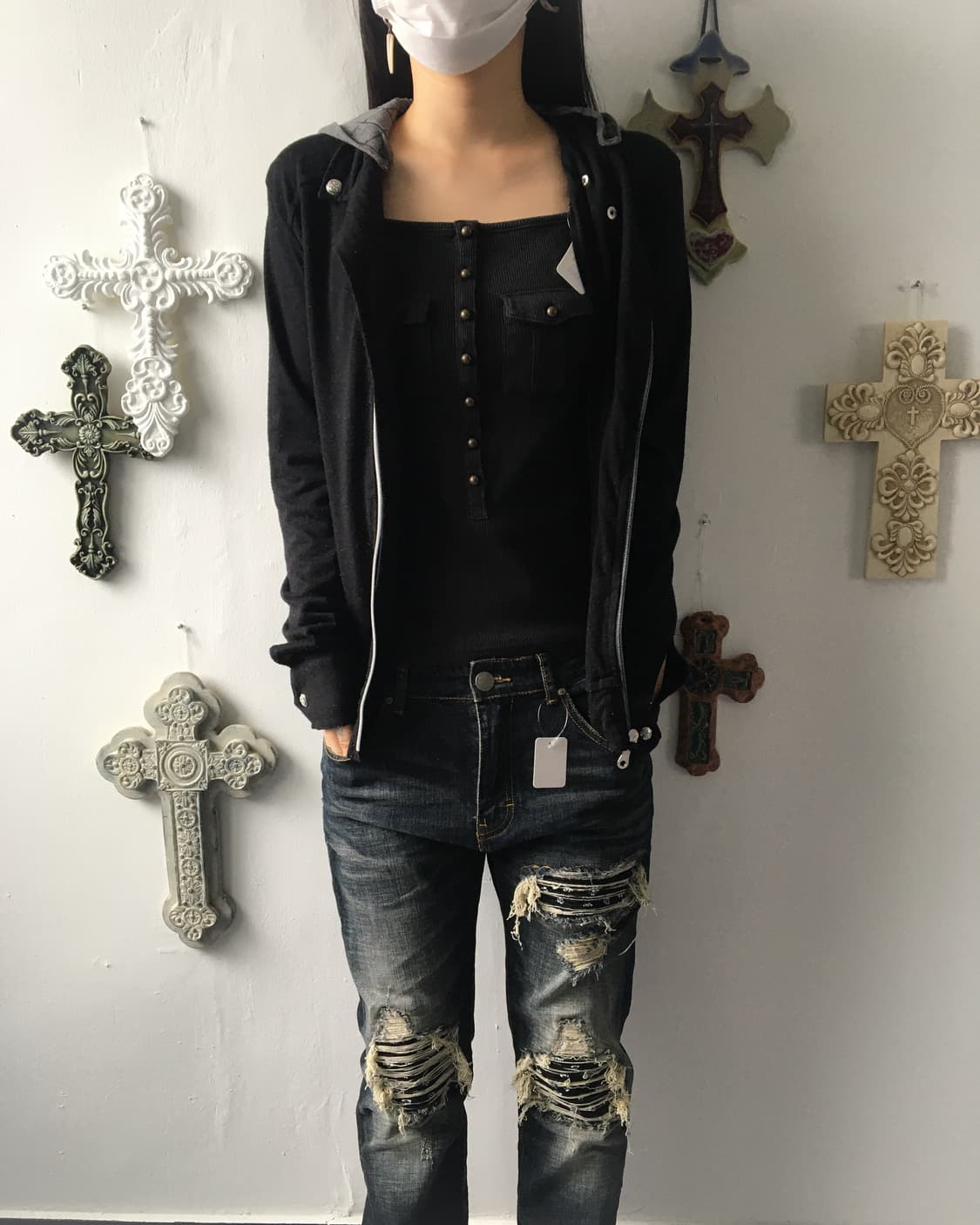 In the attic hood layered zip up 상품이미지8