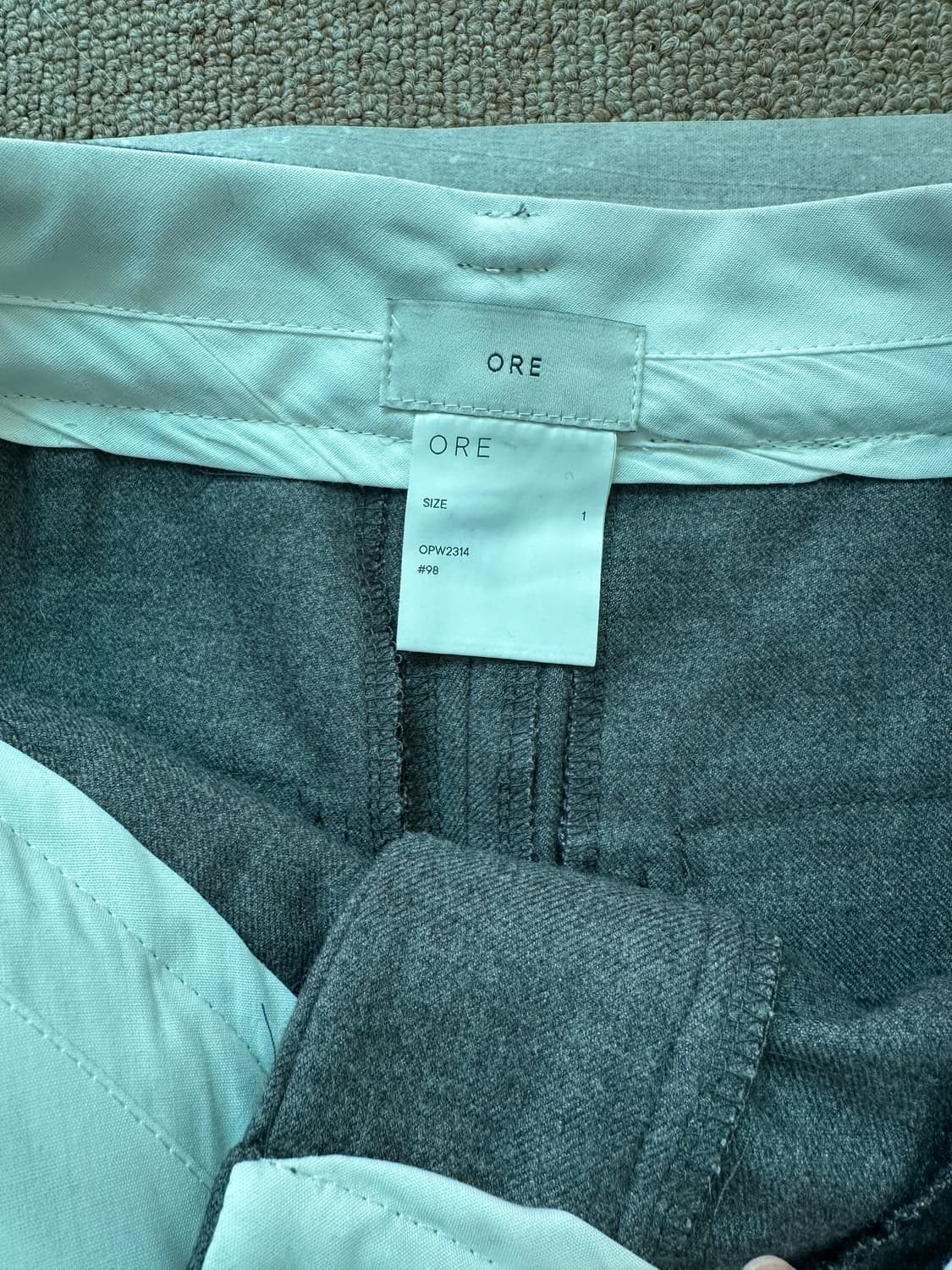 ORE 오어 그레이 핀턱 와이드 슬랙스 1 상품이미지2