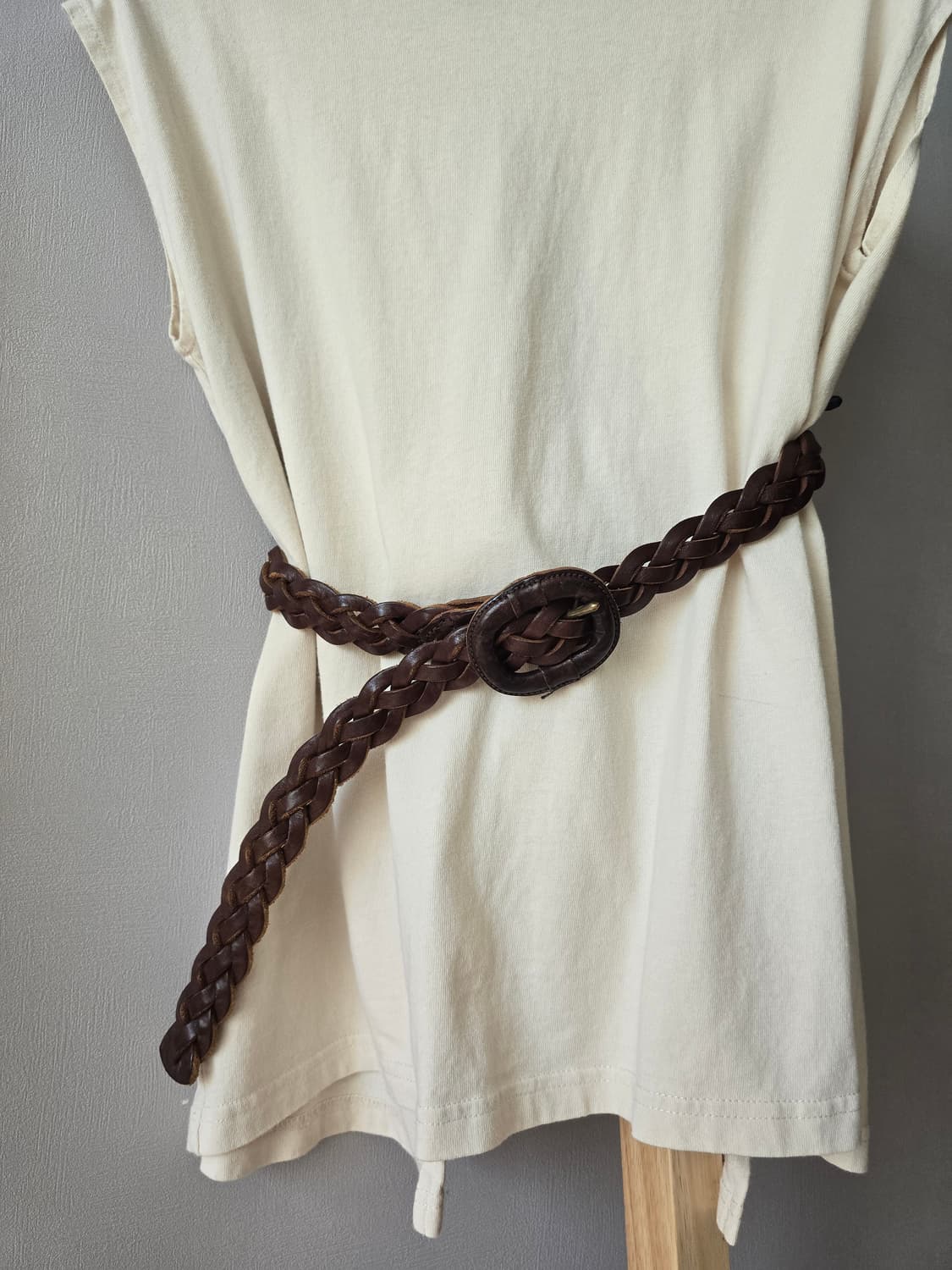 ANGLO 에이징 브레이드 레더 벨트(made in England) 상품이미지1