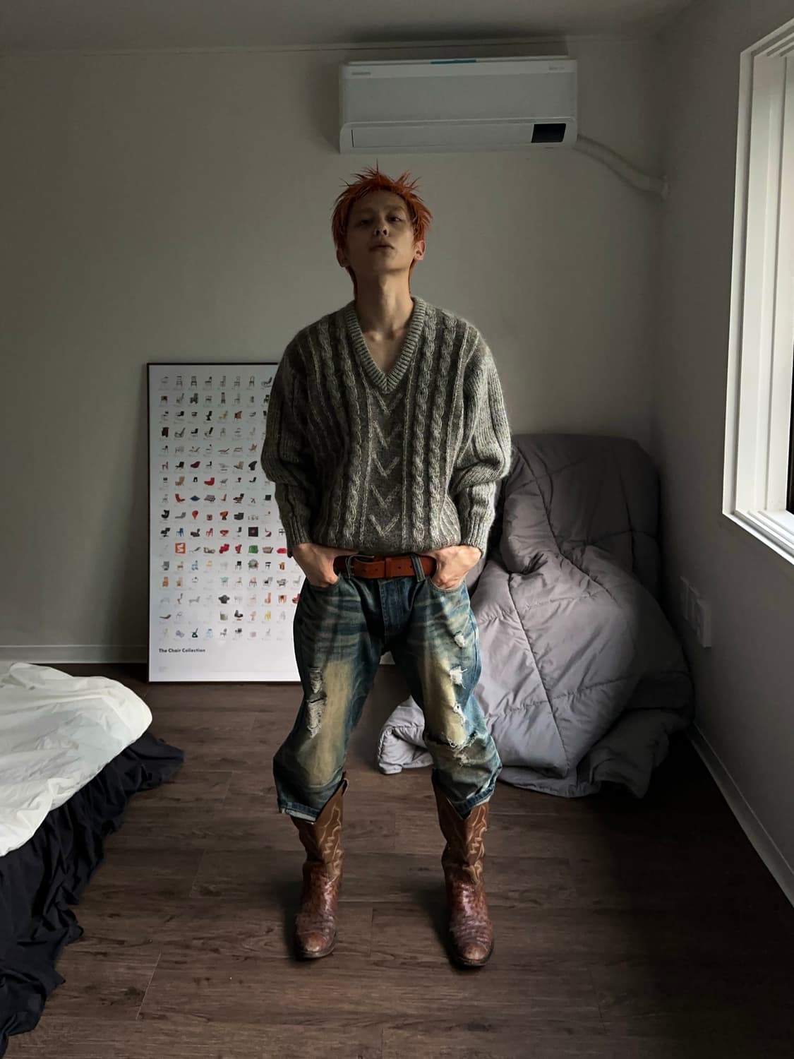 Codymaru 디스트레스 & 워시드 카프리 진 상품이미지3