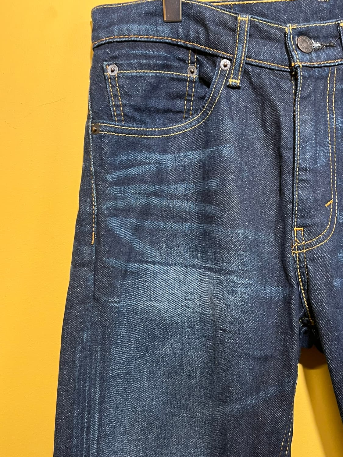 [31x32] 리바이스 505 레귤러 핏 다크 인디고 워시드 데님 상품이미지3