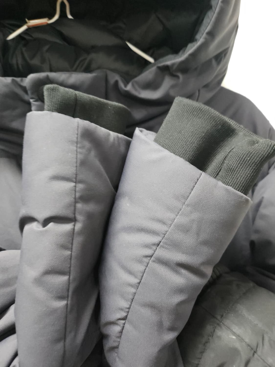 코오롱 구스 후드 롱 패딩 그레이 90 상품이미지3