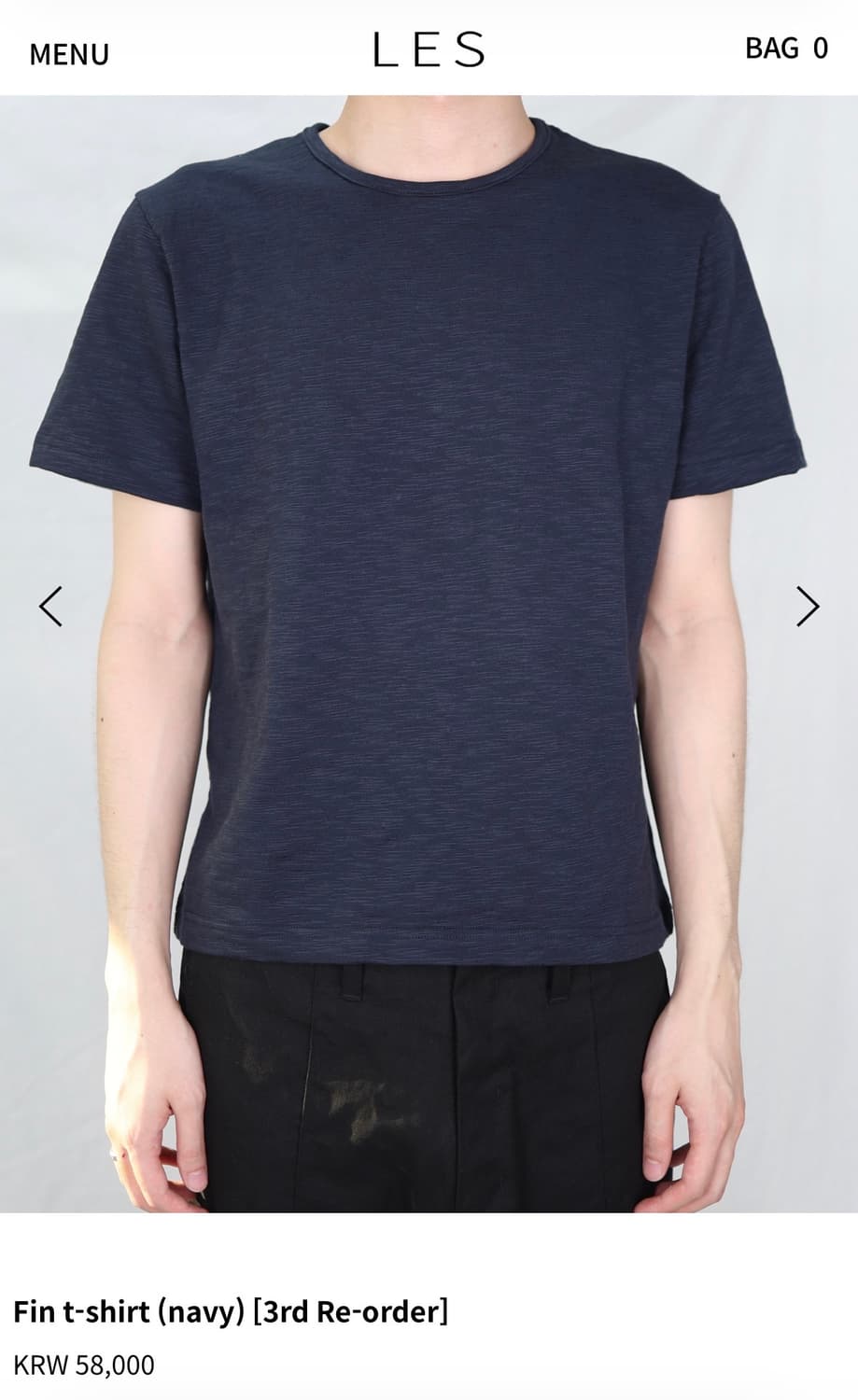 구매) Les fin t-shirt navy 2사이즈 상품이미지1