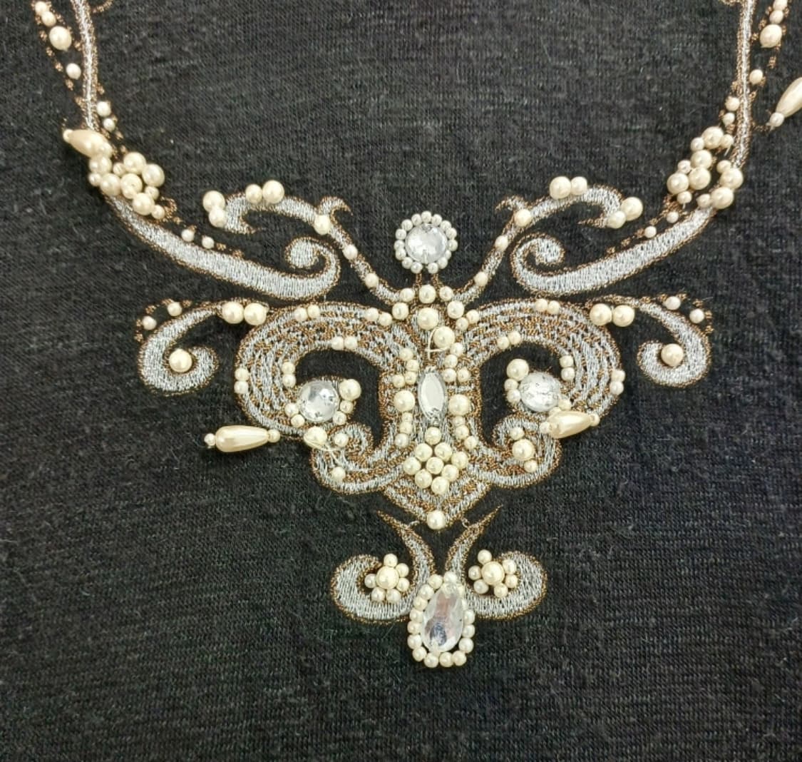 갸루 y2k 매긴나잇브릿지 mcginn 블랙 비즈 니트 44 상품이미지5