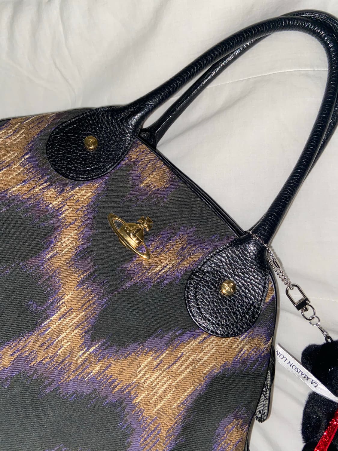 비비안웨스트우드 레오파드 빅 토트 숄더백 상품이미지4