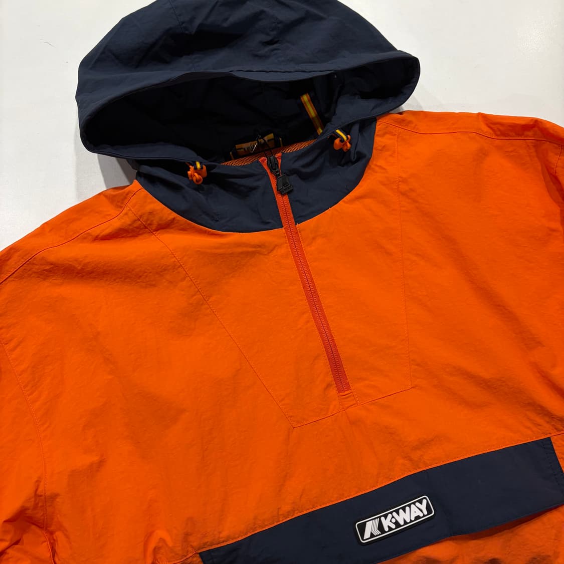 [L] 까웨 케이웨이 오렌지/네이비 아노락 후드 자켓 D539 상품이미지3