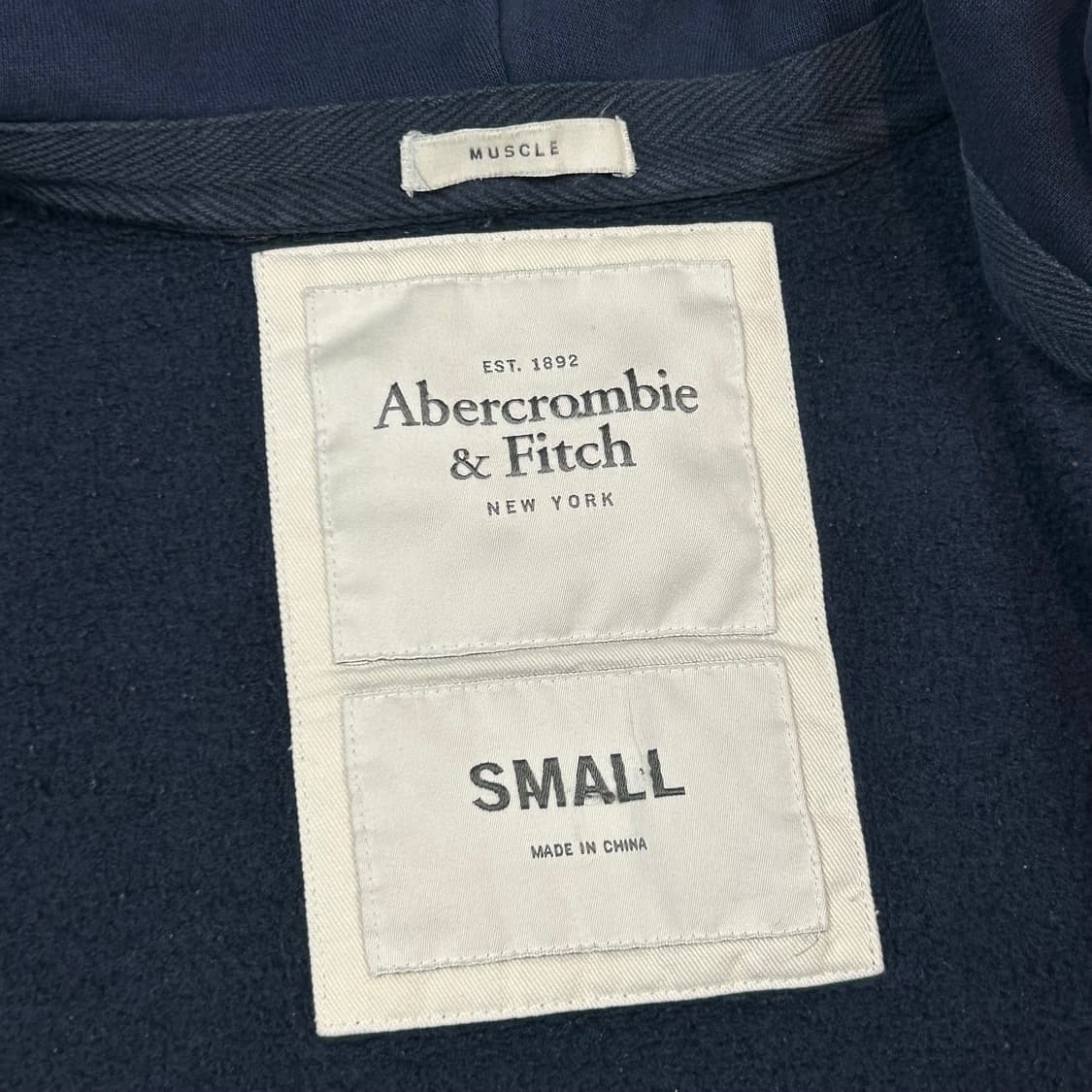 S) 아베크롬비 네이비 후드 버튼 집업 상품이미지8