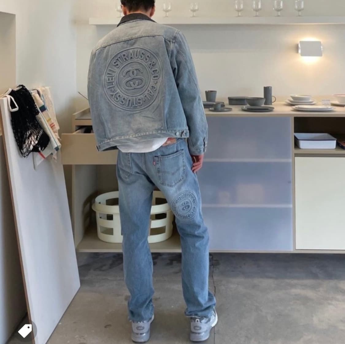 (단품) 스투시 X 리바이스 엠보스드 501 진 인디고 L/32사이즈 상품이미지1