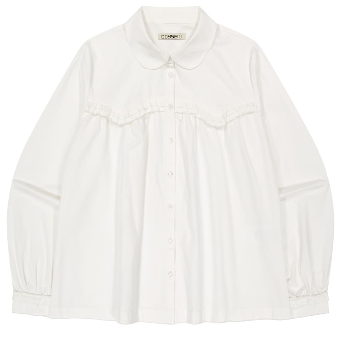 코이세이오 ROUGH CUT FRILL SHIRT IVORY 상품이미지1