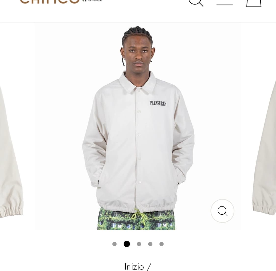 xl) PLEASURES 플레져스 코치 자켓 아이보리 상품이미지2