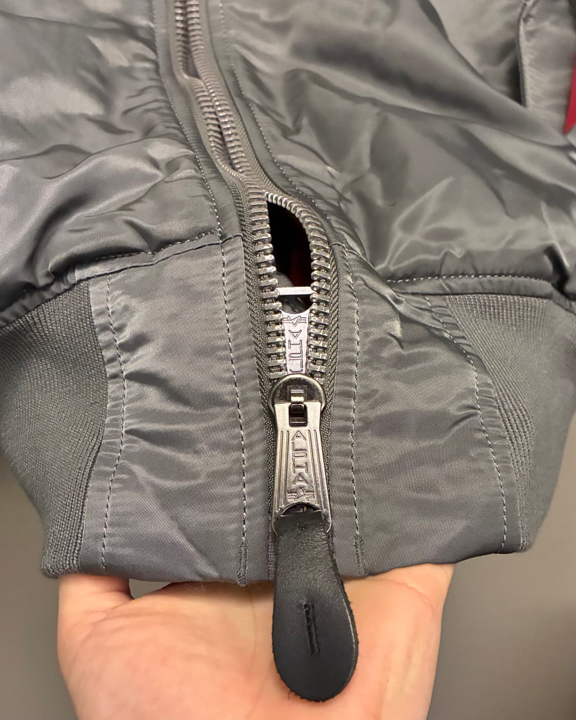 (L/105)알파인더스트리 ma-1 건메탈 레귤러 플라이트 항공점퍼 마원 상품이미지7