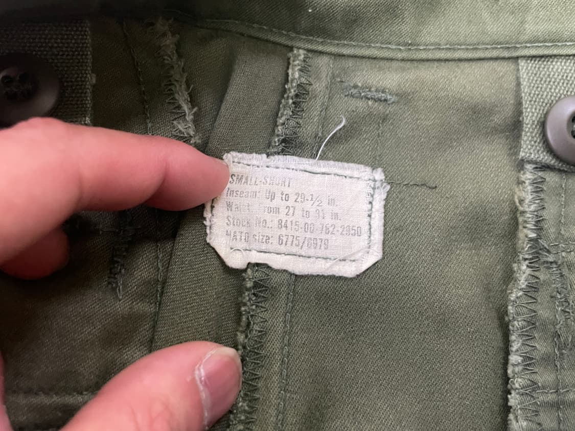 오리지널 70s og 밀리터리 미군 M-65 필드 팬츠 J03565 상품이미지3