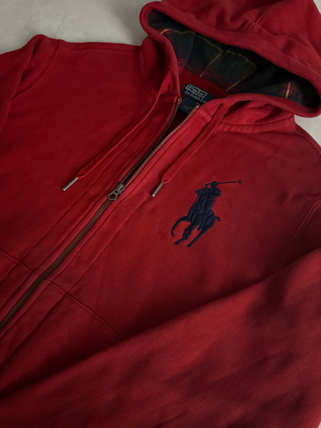 폴로 랄프로렌 빅포니 체크 후드집업 상품이미지2