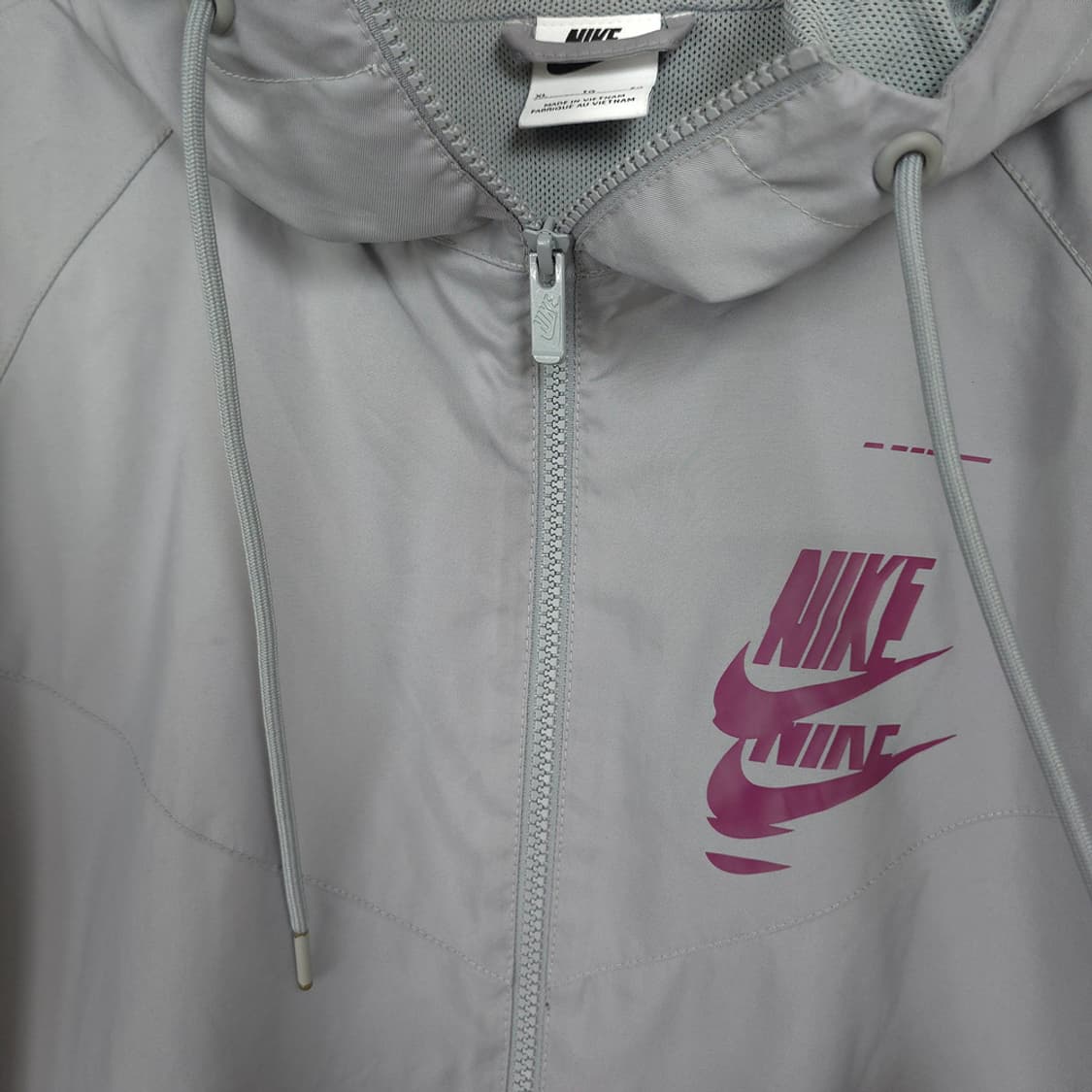 남성용 나이키 Nike 그레이 로고 윈드러너 후드 자켓 XL (105) 상품이미지3