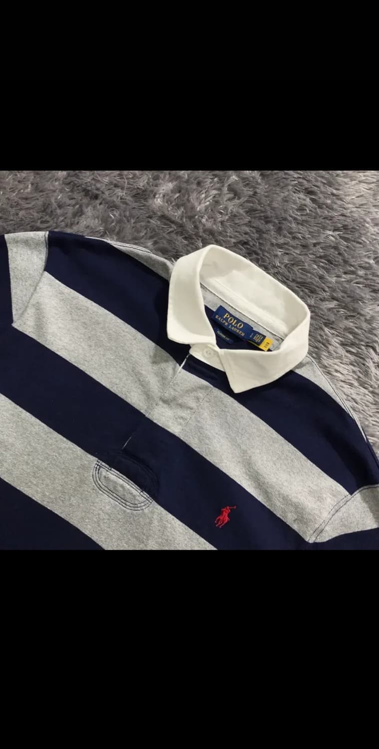 [[L(실 XL), QR인증,A급] 폴로(POLO) 랄프 로렌 럭비티셔츠 상품이미지3