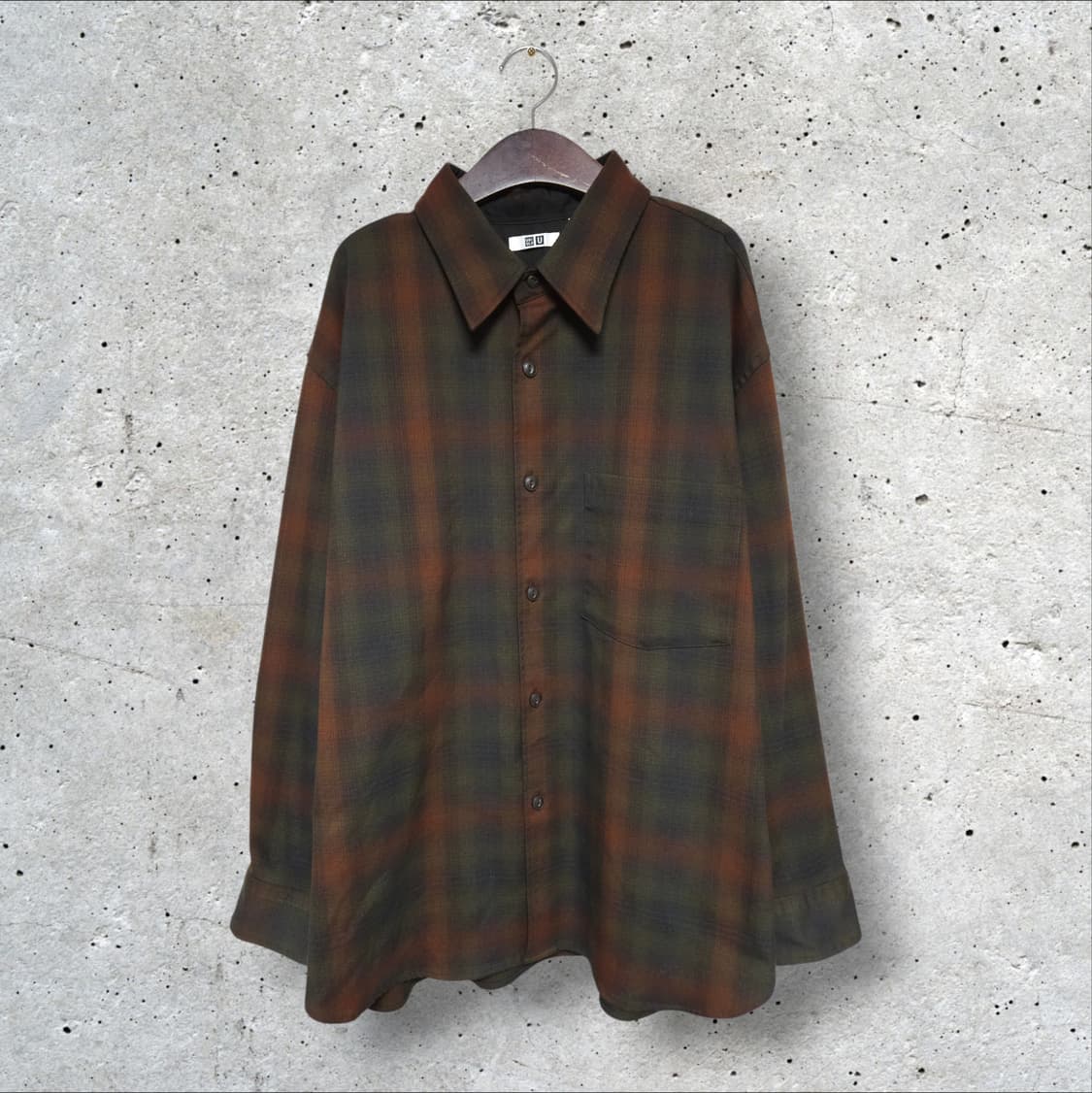 유니클로 헤비플란넬 오버사이즈 체크 셔츠 (105/XL) 상품이미지1